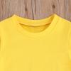Kids Toddler Baby Boy Girl Solid Short Sleeve T-Shirts Tees Tops Summer Clothes (Yellow, 4-5 Years) view 4
