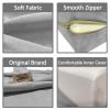 NGT new guide steps Yoga Bolster Pillow for Meditation and Support - Rectangular Yoga Cushion Foam Wedges Washable Suede Pillowcase for Men and Women with Carry Handles.(Grey Soft fabric) view 2