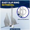 Five Oceans Boat Anchor - Fluke Anchor, 5 Lb, Galvanized Steel Slip Ring Boat Anchor, Boat Anchors, Small Boat Anchor for Kayak, Dinghies Personal Watercraft Paddleboards Canoes Small Boats - FO4555 view 4