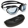 AqtivAqua Swimming Goggles Swim Goggles for Adults Men Women Kids Youth Girls Boys Children DX (Clear-Lenses White/Black-Frame) view 2
