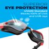 AqtivAqua Swimming Goggles Swim Goggles for Adults Men Women Kids Youth Girls Boys Children DX (Clear-Lenses White/Black-Frame) view 4