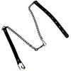 Boys Sporran Chain Only Leather Straps and Buckle Polished Chrome Made in Scotland view 1