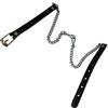 Boys Sporran Chain Only Leather Straps and Buckle Polished Chrome Made in Scotland view 2
