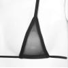 ACSUSS Women's Brazilian Mesh Sheer Extreme Halterneck Micro Bikini Bra Top with G-String Swimsuit Black One Size view 4