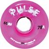 Atom Skates Pulse Outdoor Quad Roller Wheels (Hardness 78A, 65mm x 37mm, Pink, Set of 8) view 1