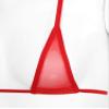 ACSUSS Women's Brazilian Mesh Sheer Extreme Halterneck Micro Bikini Bra Top with G-String Swimsuit Red One Size view 4
