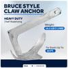 Five Oceans Bruce Style Claw Anchor, 16.5 Lb / 7.5 Kg Hot Dipped Galvanized Steel Boat Anchor, for Pontoon, Fishing Boats, Bass Boats, Sport Boats, Sportyachts, Sailboats view 2