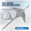 Five Oceans Bruce Style Claw Anchor, 16.5 Lb / 7.5 Kg Hot Dipped Galvanized Steel Boat Anchor, for Pontoon, Fishing Boats, Bass Boats, Sport Boats, Sportyachts, Sailboats view 4