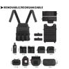 YAKEDA Tactical Training Vest with PALS System - Multi-Pocket Adjustable Straps Quick-Release Buckle for Hunting (US, Alpha, One Size, Regular, Regular, Light Green) view 4