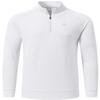 MoFiz Men's Long Sleeve Quarter Zip Pullover Polo Shirts Quick Dry Rash Guard Outdoor Hiking Running Shirts White view 1