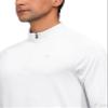 MoFiz Men's Long Sleeve Quarter Zip Pullover Polo Shirts Quick Dry Rash Guard Outdoor Hiking Running Shirts White view 3