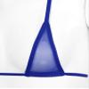 ACSUSS Women's Brazilian Mesh Sheer Extreme Halterneck Micro Bikini Bra Top with G-String Swimsuit Royal Blue One Size view 3