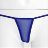 ACSUSS Women's Brazilian Mesh Sheer Extreme Halterneck Micro Bikini Bra Top with G-String Swimsuit Royal Blue One Size view 4