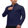 MoFiz Men's Long Sleeve Shirts Quarter Zip Pullover Men's Polo Shirts Quick Dry Rash Guard Outdoor Hiking Running Polo Shirts for Men Navy view 3