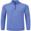 MoFiz Men's Long Sleeve Shirts Quarter Zip Pullover Men's Polo Shirts Quick Dry Rash Guard Outdoor Hiking Running Polo Shirts for Men Blue view 1