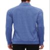 MoFiz Men's Long Sleeve Shirts Quarter Zip Pullover Men's Polo Shirts Quick Dry Rash Guard Outdoor Hiking Running Polo Shirts for Men Blue view 2