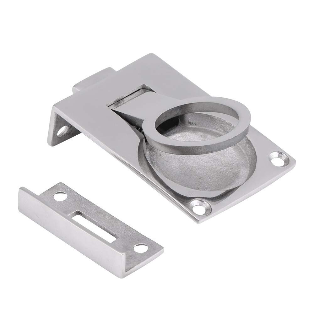 Qiilu recessed Handles,Boat Hatch Handle,Stainless Steel Ring Handle Flush Hatch Locker Cabinet Pull Lift for Boat Marine 57 * 40mm