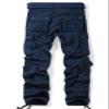 OCHENTA Men's Cotton Casual Cargo Work Pants Military Tactical Combat with 8 Pockets Hiking Dark Blue 32 view 2