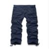 OCHENTA Men's Cotton Casual Cargo Work Pants Military Tactical Combat with 8 Pockets Hiking Dark Blue 32 view 3
