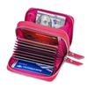 KALMORE Wallets for Women Genuine Leather Double Zipper RFID Blocking Purse with Coin Pocket view 1