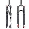 BUCKLOS 26/27.5/29 Travel 120mm MTB Air Suspension Fork, Rebound Adjust 1 1/8 Straight/Tapered Tube QR 9mm Manual/Remote Lockout XC AM Ultralight Mountain Bike Front Forks view 1