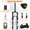 BUCKLOS 26/27.5/29 Travel 120mm MTB Air Suspension Fork, Rebound Adjust 1 1/8 Straight/Tapered Tube QR 9mm Manual/Remote Lockout XC AM Ultralight Mountain Bike Front Forks view 2