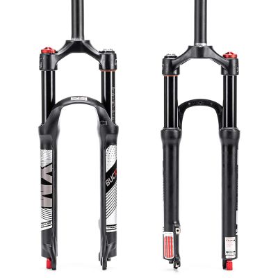 BUCKLOS 26/27.5/29 Travel 120mm MTB Air Suspension Fork, Rebound Adjust 1 1/8 Straight/Tapered Tube QR 9mm Manual/Remote Lockout XC AM Ultralight Mountain Bike Front Forks