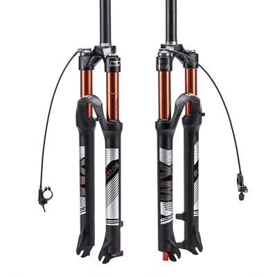 26/27.5/29 Travel 120mm MTB Air Suspension Fork, Rebound Adjust 1 1/8 Straight/Tapered Tube QR 9mm Manual/Remote Lockout XC AM Ultralight Mountain Bike Front Forks