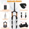 BUCKLOS 26/27.5/29 Travel 120mm MTB Air Suspension Fork, Rebound Adjust 1 1/8 Straight/Tapered Tube QR 9mm Manual/Remote Lockout XC AM Ultralight Mountain Bike Front Forks view 2