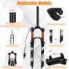 BUCKLOS 26/27.5/29 Travel 120mm MTB Air Suspension Fork, Rebound Adjust 1 1/8 Straight/Tapered Tube QR 9mm Manual/Remote Lockout XC AM Ultralight Mountain Bike Front Forks view 2