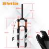BUCKLOS 26/27.5/29 Travel 120mm MTB Air Suspension Fork, Rebound Adjust 1 1/8 Straight/Tapered Tube QR 9mm Manual/Remote Lockout XC AM Ultralight Mountain Bike Front Forks view 4