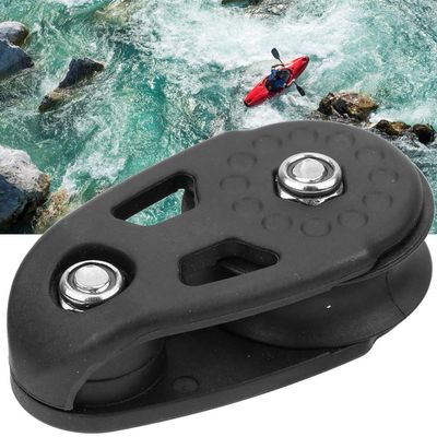 Cosiki Pulley Wheel, Kayak Rope, Kayak Pulley Block Sheave, Anti-Rust Plastic Pulley Block Sheave,Kayak Slide Rail Anchor Trolley Kit for Canoe Marine Kayak Anchor Trolley
