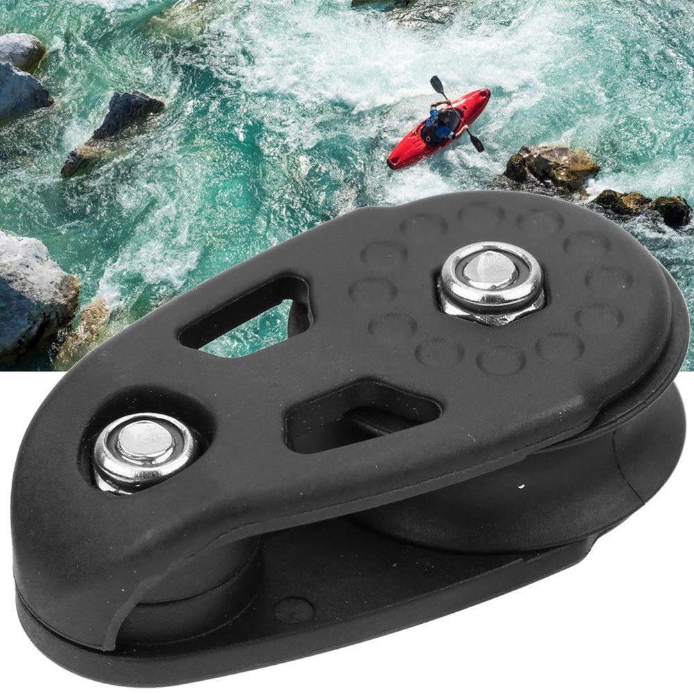 Cosiki Pulley Wheel, Kayak Rope, Kayak Pulley Block Sheave, Anti-Rust Plastic Pulley Block Sheave,Kayak Slide Rail Anchor Trolley Kit for Canoe Marine Kayak Anchor Trolley