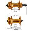 DONSP1986 Bicycle Axle Wheel Hub - 36H Front and Rear Bike Hub Set, Aluminum Alloy Quick Release Lever Skewers Axle, 1 Pair (Black) view 4