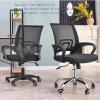Wowdawn Ergonomic High-Back Mesh Office Chair,Nylon Silent Casters, High-Adjustable Rotating Work Chair,Bearing 130 Kg,with Fixed Armrests view 3