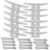 VEITHI Dock Cleats 6 inch with Fastener,Hot Dipped Galvanized Cast Iron Boat Cleat Dock Boat Cleats, Rope Cleat Boat Dock Cleats Ideal for Dock, Decks, Piers for Tying up Boats,Marine Decor (12 Pack) view 1