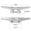 VEITHI Dock Cleats 6 inch with Fastener,Hot Dipped Galvanized Cast Iron Boat Cleat Dock Boat Cleats, Rope Cleat Boat Dock Cleats Ideal for Dock, Decks, Piers for Tying up Boats,Marine Decor (12 Pack) view 3