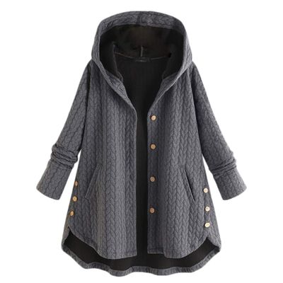 Andongnywell Women's Fuzzy Fleece Open Long Cardigan Coat Faux Fur Warm Winter Outwear Jackets with Pockets (Gray,3X-Large)