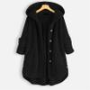 Andongnywell Women's Fashion Long Sleeve Lapel Faux Shearling Coat Jacket Outwear with Pockets Warm Winter (Black,XX-Large) view 2