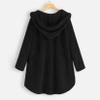 Andongnywell Women's Fashion Long Sleeve Lapel Faux Shearling Coat Jacket Outwear with Pockets Warm Winter (Black,XX-Large) view 3
