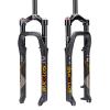 BUCKLOS 26 x 4.0 inch Fat Bike Tire Air Suspension Fork 120mm Travel, Spacing Hub 135mm 28.6mm Straight Tube Crown Lockout 9mm QR Ultralight Front Forks, fit Snow Beach Mountain Bike Black view 1