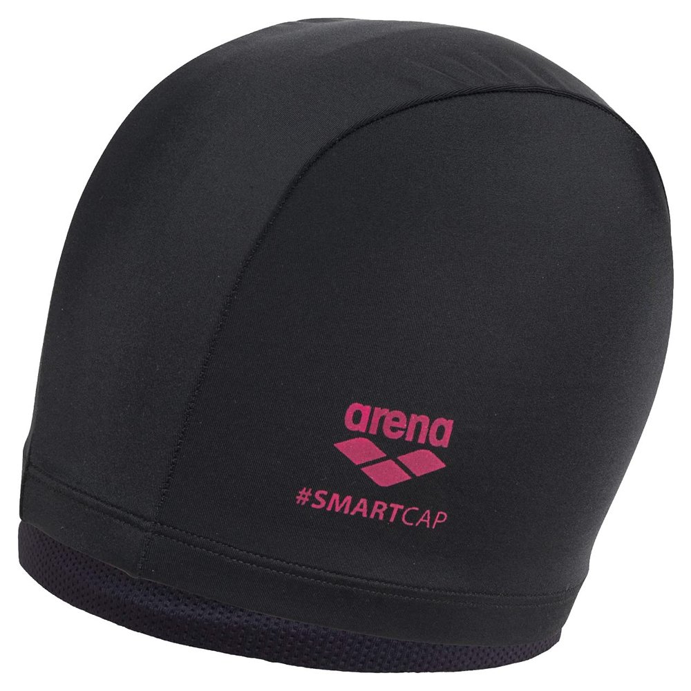 Arena Unisex Adult Smartcap Extra Soft Swim Cap for Fitness Swimmers Two-in-One Headcover for Long Hair, One Size Fits Most, Black
