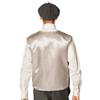 Boland 33016 33016 Birmingham Hat and Vest Costume Set England Beret Hat Herringbone Fabric Carnival Fancy Dress Carnival Theme Party Men Grey Brown XL view 3