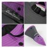 Kids Girls UV Protection Sun-Hat Wide Brim Bucket-Cap with Ponytail Hole Fit for 3-6 Years Purple view 4