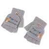 Children's Clamshell Gloves Autumn Winter and Winter Kindergarten Boys Girls Writing Handless Half-Finger Cute Cartoon Dinosaur (Color : Gray) view 1