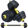 Adjustable Dumbbell Barbell Lifting Set, 22-44 Lbs Weight Set, Easy Assembly And Save Space, Home Gym Equipment For Men And Women, Free Weight Set with Connector Rod, Dumbbells Pair Free Weights view 1