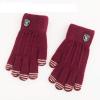 Gloves Autumn Winter Five-Finger 5-10 Years Old Knitting Wool Pupils Kindergarten Boys Girls Outdoor Warmth Full Finger (Color : Red) view 1