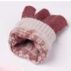 Children's Gloves Autumn, Winter and Winter Boys Kindergarten Pupils Children Outdoor Warm Knitting Wool 4-7 Years Old (Color : Black) view 2