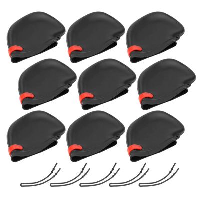 9 Pcs Protector PVC Iron Covers Set Headcover with 5 Black Ropes