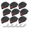9 Pcs Protector PVC Iron Covers Set Headcover with 5 Black Ropes view 1